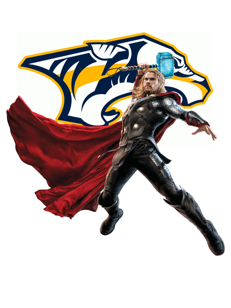 Nashville Predators Thor Logo vinyl decal